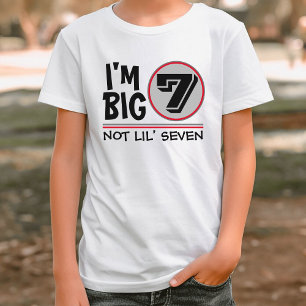 Camiseta Sétimo Aniversário Eu sou Grande 7 Não Mil Sete Ci