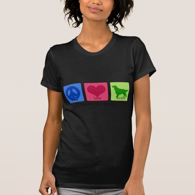 Camiseta Setter de Gordon do amor da paz (Frente)
