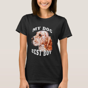Camiseta Setter Inglês Dono de Cachorro Arte Design Meu Cac