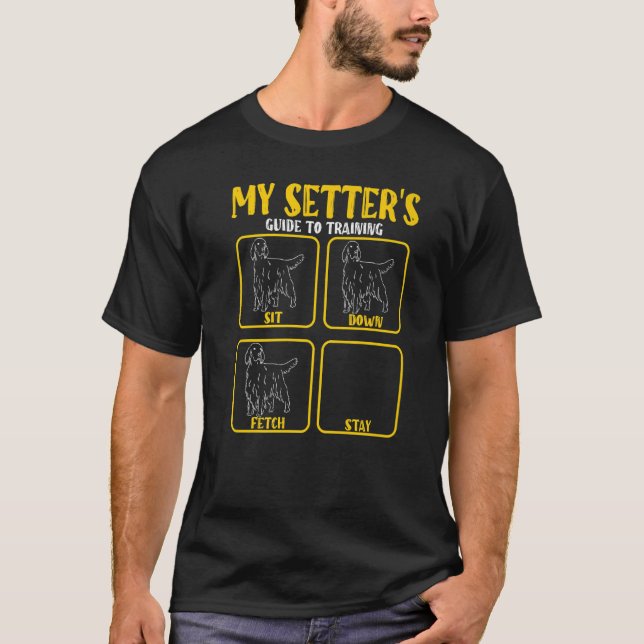 Camiseta setter Irish English setter Training guide dog tri (Frente)