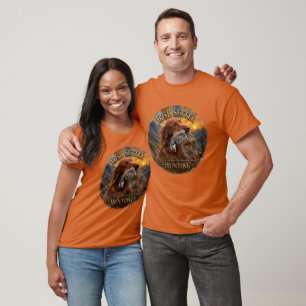 Camiseta Setter Irlandês com Perdiz Chukar, Arte