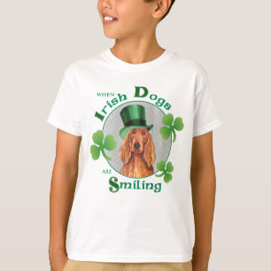 Camiseta Setter irlandês do dia de St Patrick