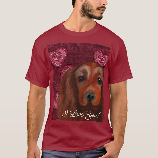 Camiseta Setter Irlandês Ruivo     (Frente)