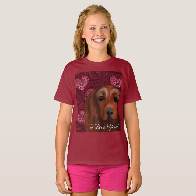 Camiseta Setter Irlandês Vermelho (Frente Completa)