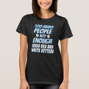 Camiseta Setter Irlandês Vermelho e Branco Raça de Cão Anti