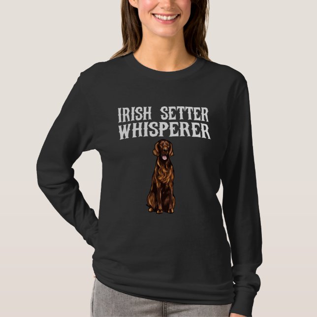 Camiseta Setter Irlandês Wisperer Cachorro (Frente)