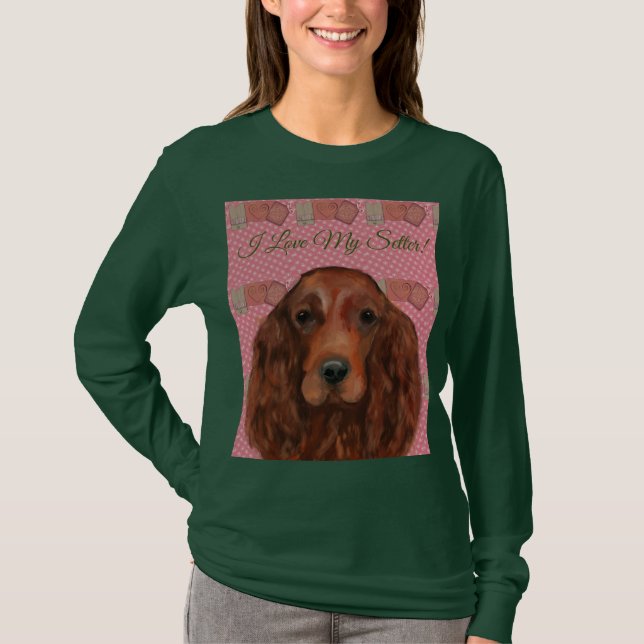 Camiseta Setter Vermelho Irlandês       (Frente)