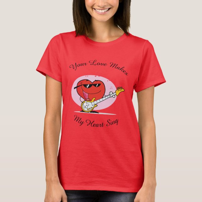 Camiseta Seu Amor Faz Meu Coração Cantar (Frente)