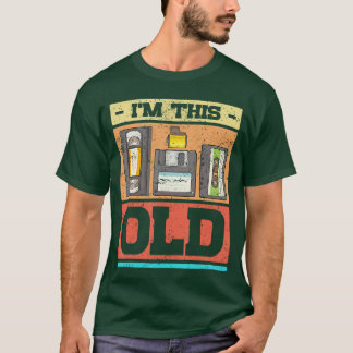 Camiseta Seu Antigo Design Divertido de VHS e Cassete Retro