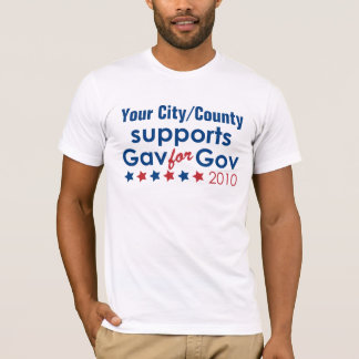 Camiseta Seu apoio Gav da cidade/condado para o Gov