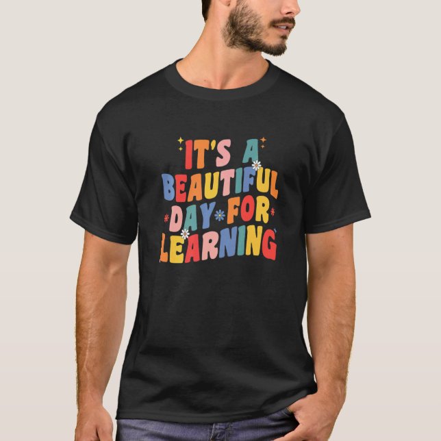 Camiseta Seu Belo Dia Para Aprendizado De Professores Retro (Frente)