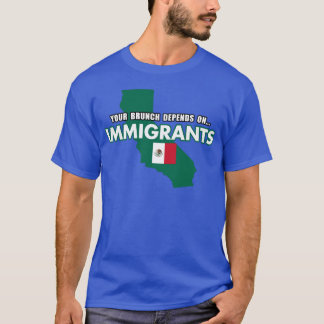 Camiseta Seu Brunch Depende de Imigrantes Bandeira do Méxic