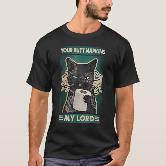 Camiseta Seu Bumbum Nápoles Meu Senhor Gato Negro Tatuagens (Frente)