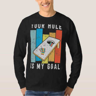 Camiseta Seu Buraco É Meu Estilo Retro Goal Cornhole Bean B