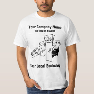Camiseta Seu Cartoon de Livraria Local para Personalizar