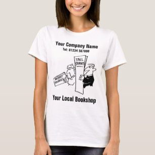 Camiseta Seu Cartoon de Livraria Local para Personalizar