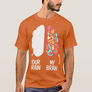 Camiseta Seu cérebro Meu cérebro Abraça a Neurodiversidade