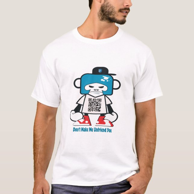 Camiseta Seu código de Facebook QR (Frente)