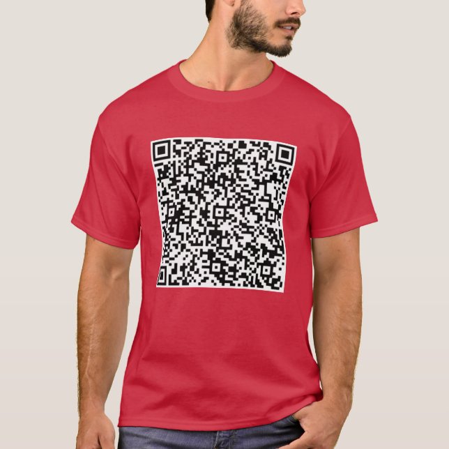 Camiseta Seu código de QR Informações de verificação Engraç (Frente)
