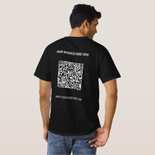 Camiseta Seu código QR digitaliza texto personalizado T-Shi