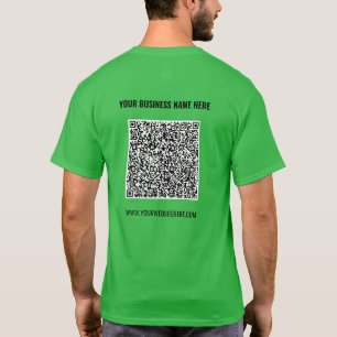 Camiseta Seu Design QR Code T-Shirt Exemplo de Texto Person