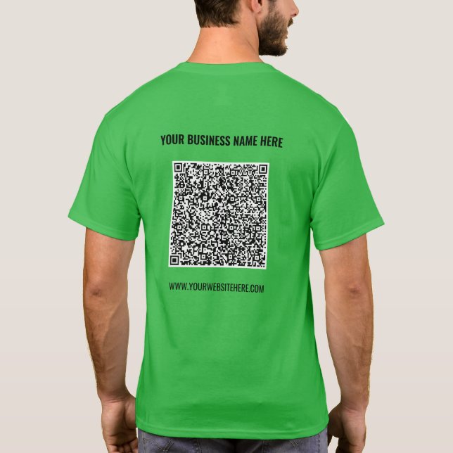 Camiseta Seu Design QR Code T-Shirt Exemplo de Texto Person (Verso)
