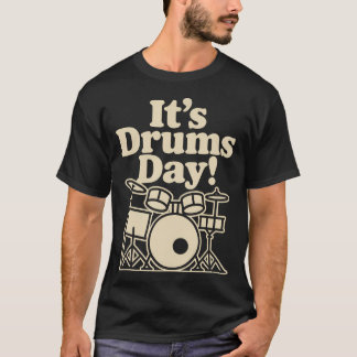 Camiseta Seu Dia dos Tambores Música Banda de Percussão Rit
