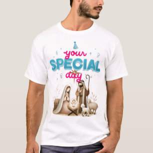 Camiseta Seu Dia Especial Criança Jesus Natividade