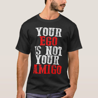 Camiseta Seu Ego Não É Seu Beisebol De Amigo Raglan