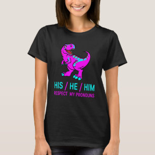 Camiseta Seu Ele Dele Respeite Meus Pronomes Orgulho Trans 