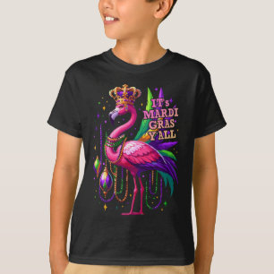 Camiseta Seu Fantasia de Flamingo para Mardi Gras, Garotas