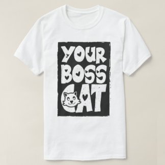 Camiseta Seu Gato Chefe em Branco
