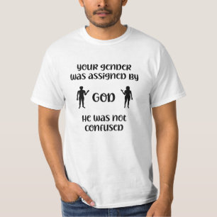 Camiseta Seu gênero foi atribuído por DEUS.