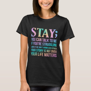 Camiseta Seu Gráfico de Apoio à Conscientização sobre Suicí