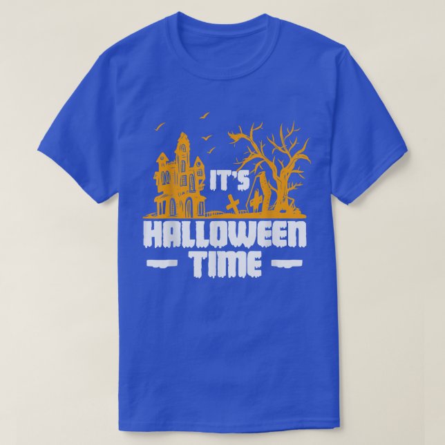 Camiseta Seu Halloween Assombrou o Castelo de House Ghost (Frente do Design)
