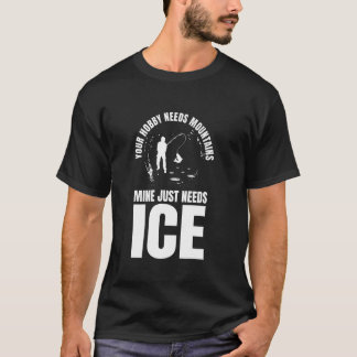 Camiseta Seu Hobby Precisa Montanhas Pesca no Gelo