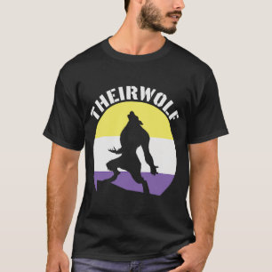 Camiseta Seu lobo Androgênio Identidade de Gênero Não Binár
