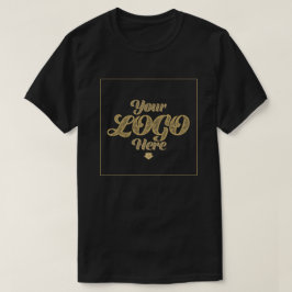 Camiseta Seu logotipo aqui - Mens Preto