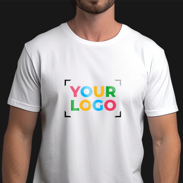 Camiseta Seu logotipo aqui Promocional simples para empresa (Criador carregado)