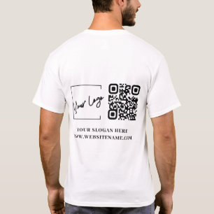 Camiseta Seu logotipo de empresa Código Qr personalizado