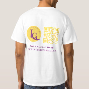 Camiseta Seu logotipo de empresa Código Qr personalizado