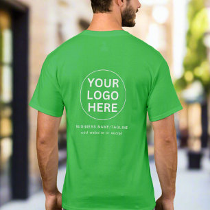 Camiseta Seu logotipo I Funcionarios para funcionários Verd