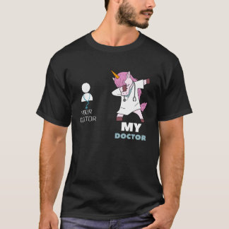 Camiseta Seu médico meu médico sou médico de Unicórnio