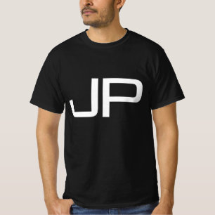 Camiseta Seu Monograma Inicial Sente Moderno Duplo Lado