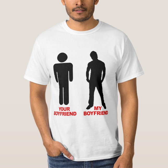 Camiseta Seu namorado. Meu noivo (Frente)