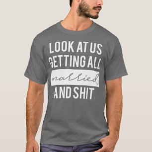 Camiseta Seu Noivado e o dele dão noiva às mulheres