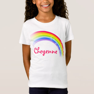 Camiseta "Seu nome" (8 letras) do arco-íris