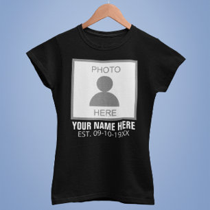 Camiseta Seu nome e idade da foto aqui