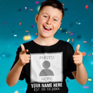 Camiseta Seu nome e idade da foto aqui
