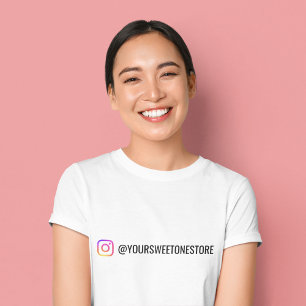 Camiseta Seu Nome no Instagram & Promo de Ícone de Mídia So